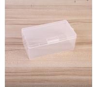 Contenitore trasparente in plastica per cosmetici, parti di ferramenta, gioielli, organizer per orecchini, collane, anelli, perline, pillole, cancelleria (18,2 x 8,8 x 4,5 cm)