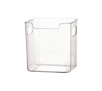 Contenitore trasparente per congelatore, contenitore impilabile per alimenti, 26 x 16,5 cm, contenitore per frigorifero con struttura aperta, organizer in acrilico trasparente, contenitore per