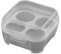 Contenitore trasparente per uova alla diavola, con coperchio, contenitore per uova, contenitore per uova, contenitore per frigorifero più croccante da picnic, da viaggio, trasportino portatile per