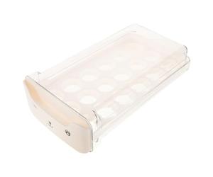 Contenitore Uova da Frigorifero a Cassetto Impilabile Bianco | Plastica Riutilizzabile, Doppio Livello, Accesso Rapido e Visibilità Immediata, per Ristoranti e Uso Domestico