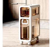 Contenitore verticale da bagno nizer, design sottile con cassetti trasparenti per piccoli spazi, soluzione salvaspazio efficiente per case ordinate