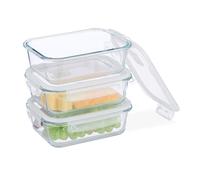 Contenitore Vetro Alimenti Coperchio Set Vaschetta Pasti Alimentari Meal Prep