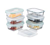 Contenitore Vetro Alimenti Coperchio Set Vaschetta Pasti Alimentari Meal Prep