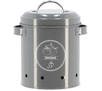 Contenitore vintage grigio per cipolle da 2 litri