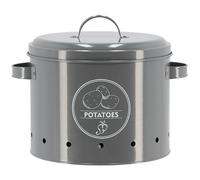 Contenitore vintage grigio per patate da 6 litri