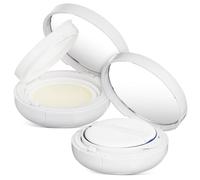 Contenitore Vuoto Cushion Foundation Rotondo in Plastica Bianco 2 Pezzi | Formato Tascabile da Viaggio, Uso Versatile per Cipria e Illuminante, Protezione del Prodotto
