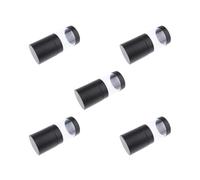 Contenitore vuoto per rossetti, pinzette e pennelli da trucco, colore nero, Set da 5 (nero), 15.1 x 6.7cm, come descrizione