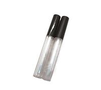 Contenitore vuoto per tubi lucidalabbra, 2,5 ml, flaconcino trasparente, 2 mini balsami trasparenti ricaricabili, trasparenti + nero Durability