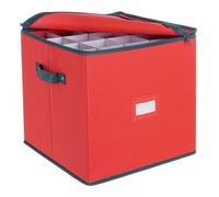 CONTENITORE XMAS SFERE QU ROSSO 27P D100