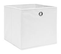 Contenitori 10 pz in Tessuto non Tessuto 28x28x28 cm Bianco