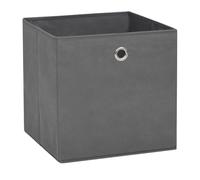 Contenitori 10 pz in Tessuto non Tessuto 28x28x28 cm Grigio
