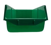 Contenitori a Bocca di Lupo 33cm x 22cm x 16cm Impilabili Sovrapponibili in Plastica cassetta contenitore ideale anche per montature occhiali ottica accessori viti magazzino minuteria Verde (1)
