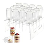 Contenitori a spinta per cake pop - Tubetti Porta con Coperchio e Base | Contenitori Push Up Pop con Supporto e Coperchio Inclusi | per sala da pranzo, matrimoni, feste di compleanno, riunioni di fami