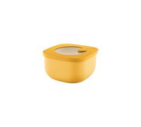 Guzzini - Kitchen Active Design, STORE&MORE BIO, Contenitore Ermetico Basso per Frigo/Freezer/Microonde (S) - Giallo Mango, 12,2 x 12,2 x h6,8 cm | 450cc - 170719236