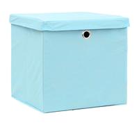 Contenitori con Coperchi 10 pz 28x28x28 cm Azzurro