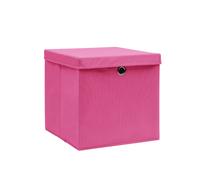 Contenitori con Coperchi 10 pz 28x28x28 cm Rosa