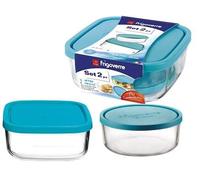 CONTENITORI CONTENITORE COPPE COPPETTE FRIGOVERRE BORMIOLI SET 2PZ 19x19 cm+Ø15