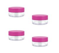 Contenitori Cosmetici, 4 Pcs 5g Trasparente Contenitori da Viaggio, Vasetti Plastica, Contenitore Cosmetico Barattoli Plastica Trasparente, per Crema Balsamo Labbra Campione