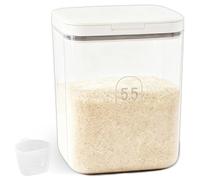 Contenitori da 5,5 l con coperchio, ermetici: contenitore per riso con misurino, contenitore popup, contenitore per alimenti, contenitore da cucina, contenitore per formule per riso farina di cereali
