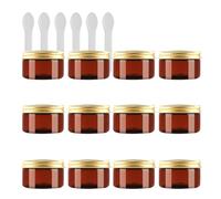Contenitori da viaggio for cosmetici, barattoli da viaggio for articoli da toeletta, 24 pezzi vuoti da 250 g di barattoli for cosmetici in plastica trasparente con coperchio a vite dorato, piccolo vas