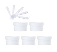 Contenitori da viaggio for cosmetici, barattoli da viaggio for articoli da toeletta, 5 pezzi da 100 ml di ciotola for mescolare maschere gialle, barattoli di plastica vuoti da 100 g con rivestimento i