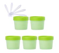 Contenitori da viaggio for cosmetici, barattoli da viaggio for articoli da toeletta, 5 pezzi da 100 ml di ciotola for mescolare maschere gialle, barattoli di plastica vuoti da 100 g con rivestimento i