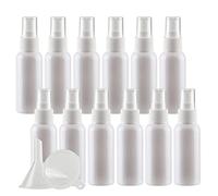 Contenitori da viaggio for cosmetici, barattoli da viaggio for articoli da toeletta, 50 pezzi vuoti da 50 ml in plastica PET rosa, flaconi spray a pompa a nebbia fine con tappo bianco portatile(White)