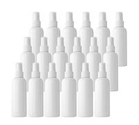 Contenitori da viaggio for cosmetici, barattoli da viaggio for articoli da toeletta, 50 pezzi vuoti da 100 ml in plastica PET marrone, flaconi spray a pompa a nebbia fine con tappo bianco portatile(Wh