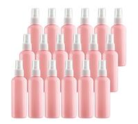 Contenitori da viaggio for cosmetici, barattoli da viaggio for articoli da toeletta, 50 pezzi vuoti da 100 ml in plastica PET marrone, flaconi spray a pompa a nebbia fine con tappo bianco portatile(Pi