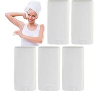 Contenitori Deodoranti Ovali di Plastica Vuoti Chiari 5pcs/Set Tubi Balsami di Lucidalabbra a Bordo Ovale Contenitori di Deodorante Ovale 5 Contenitori per Balsamo per Labbra Solido 15