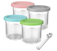 Contenitori di ricambio per ninja creami pinte e coperchi, confezione da 4 pezzi, 473,6 g, compatibili con macchina per gelato serie NC301, NC300, NC299AMZ, senza BPA, lavabili in lavastoviglie, a