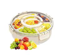 Contenitori Di Snack-vassoio A 6 Compartimenti Con Coperchio E Manico, Vassoio Per Pasti Ermetici Riutilizzabili | Candy, Veggie, Charcuterie, Condiment, Cookie, Fruit, Insalata, Sandwich Organizer Pe