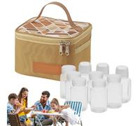 Contenitori Di Spezie Da Viaggio - Kit Di Spezie Da Campeggio | Porta Del Condimento Da Viaggio, Portafoglio Shaker Da Campeggio Portatile, Bottiglie Trasparenti A Prova Di Perdite In Sacchetto Di Sto