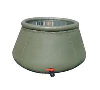Contenitori di Stoccaggio per Acqua Struttura Pieghevole Grande capacità Resistente alla Pressione Colore Verde Dotato di Valvola per L'acqua(Filled,500L100*70 * 80cm)