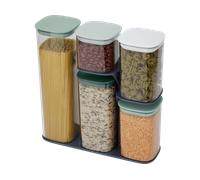 CONTENITORI E BORRACCE JOSEPH JOSEPH Podium 5 Editions Sage - materiali misti, trasparente, da 5 pezzi, 1,9 L