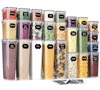 Contenitori Ermetici per Alimenti 25 Pezzi: Barattoli Ermetici Alimentari per Pasta, Cereali, Muesli, Farina | Barattoli Cucina 2,8l, 2,0l, 1,4l, 0,8l | Senza BPA | Lavabile in Lavastoviglie