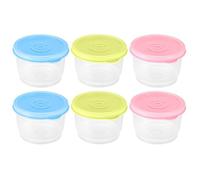 Contenitori Ermetici per Alimenti,6 PCS 160 ml Contenitori Freezer con Coperchi Salvafreschezza Contenitori Plastica Piccoli Vasetti per Salsa Zuppe Condimenti Creme