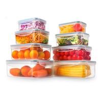 Contenitori Ermetici per Alimenti, 8 Pezzi, Contenitori Di Plastica Contenitori
