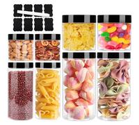 Contenitori Ermetici Per Alimenti, 8 pezzi Contenitori Plastica con Coperchio, Contenitori Cereali 2 * 1L+2 * 0,5L +2 * 0.2L, Contenitori per Cereali, Farina, Alimenti