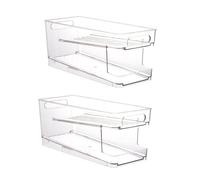 Contenitori For L'organizzazione Del Frigorifero, Contenitore Automatico A 2 Strati For Lattine Di Bevande E Soda, Organizer For Frigorifero, Organizzatore For Bevande E Soda Di Birra(2pcs)