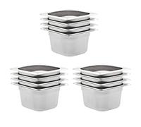 Contenitori Gastronorm 12 pz GN 1/6 100 mm in Acciaio Inox ,Casa e Giardino,Cucina e pranzo,Accessori strumenti cucina,Accessori per scaldavivande a vapore,Vaschette per scaldavivande a vapore-50907