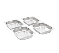 Contenitori Gastronorm 4 pz GN 1/2 65 mm in Acciaio Inox
