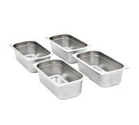 Contenitori Gastronorm 8 pz GN 1/3 100 mm in Acciaio Inox