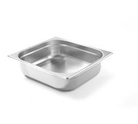 HENDI Contenitore Gastronorm, GN 2/3, resistenza termica -40 °C a 300 °C, compatibile con i forni a convezione, frigoriferi, bagno María, chafing dishes, 5.5L, 354x325x(H)65mm, acciaio inox