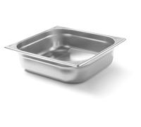 HENDI Contenitore Gastronorm, GN 2/3, resistenza termica -40 °C a 300 °C, compatibile con i forni a convezione, frigoriferi, bagno María, chafing dishes, 5.5L, 354x325x(H)65mm, acciaio inox