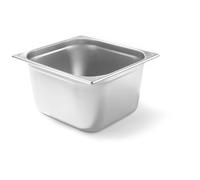 HENDI Contenitore Gastronorm GN 2/3, Kitchen Line, resistenza termica -40 °C a 250 °C, adatto a forno e bagnomaria, 15,5L, 354x325x(H) 200mm, acciaio inox