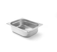 HENDI Contenitore Gastronorm, GN 1/2, resistenza termica -40 °C a 300 °C, compatibile con i forni a convezione, frigoriferi, bagno María, chafing dishes, 6.5L, 325x265x(H)100mm, acciaio inox