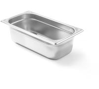 HENDI Contenitore Gastronorm, GN 1/3, resistenza termica -40 °C a 300 °C, compatibile con i forni a convezione, frigoriferi, bagno María, chafing dishes, 4L, 325x176x(H)100mm, acciaio inox