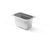 HENDI Contenitore Gastronorm GN 1/4, Kitchen Line, resistenza termica -40 °C a 250 °C, adatto a forno e bagnomaria, 4L, 265x162x(H) 150mm, acciaio inox