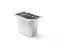 HENDI Contenitore Gastronorm GN 1/4, Kitchen Line, resistenza termica -40 °C a 250 °C, adatto a forno e bagnomaria, 5,5L, 265x162x(H) 200mm, acciaio inox